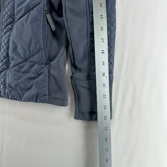 Athleta Jacket Womens Sz 2XS Rock Ridge PrimaLoft Hoodie Quilted Insulated Gray - Picture 12 of 13